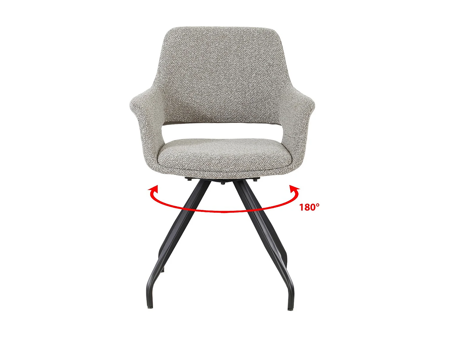 Eetkamerstoel Capp Taupe Set van 2 - 61x61x88cm