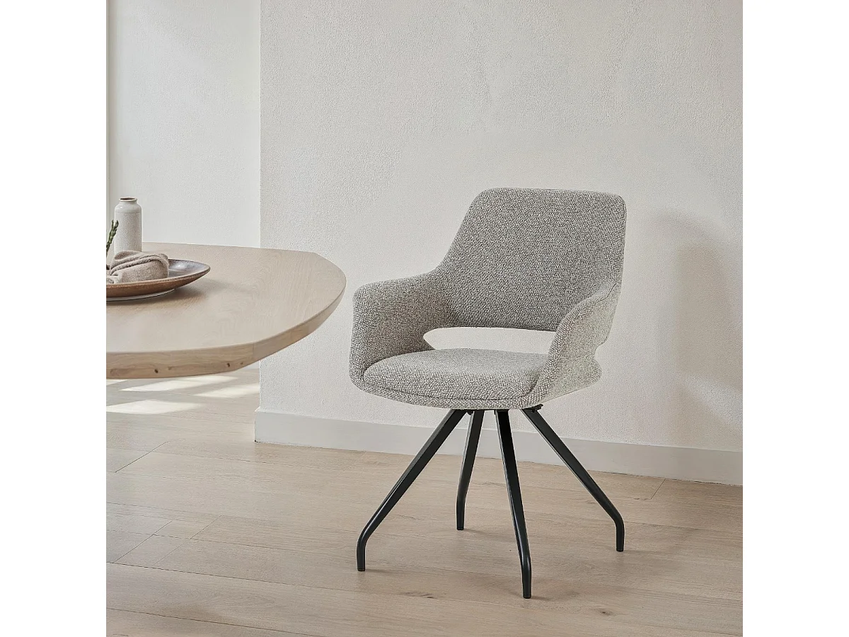 Eetkamerstoel Capp Taupe Set van 2 - 61x61x88cm