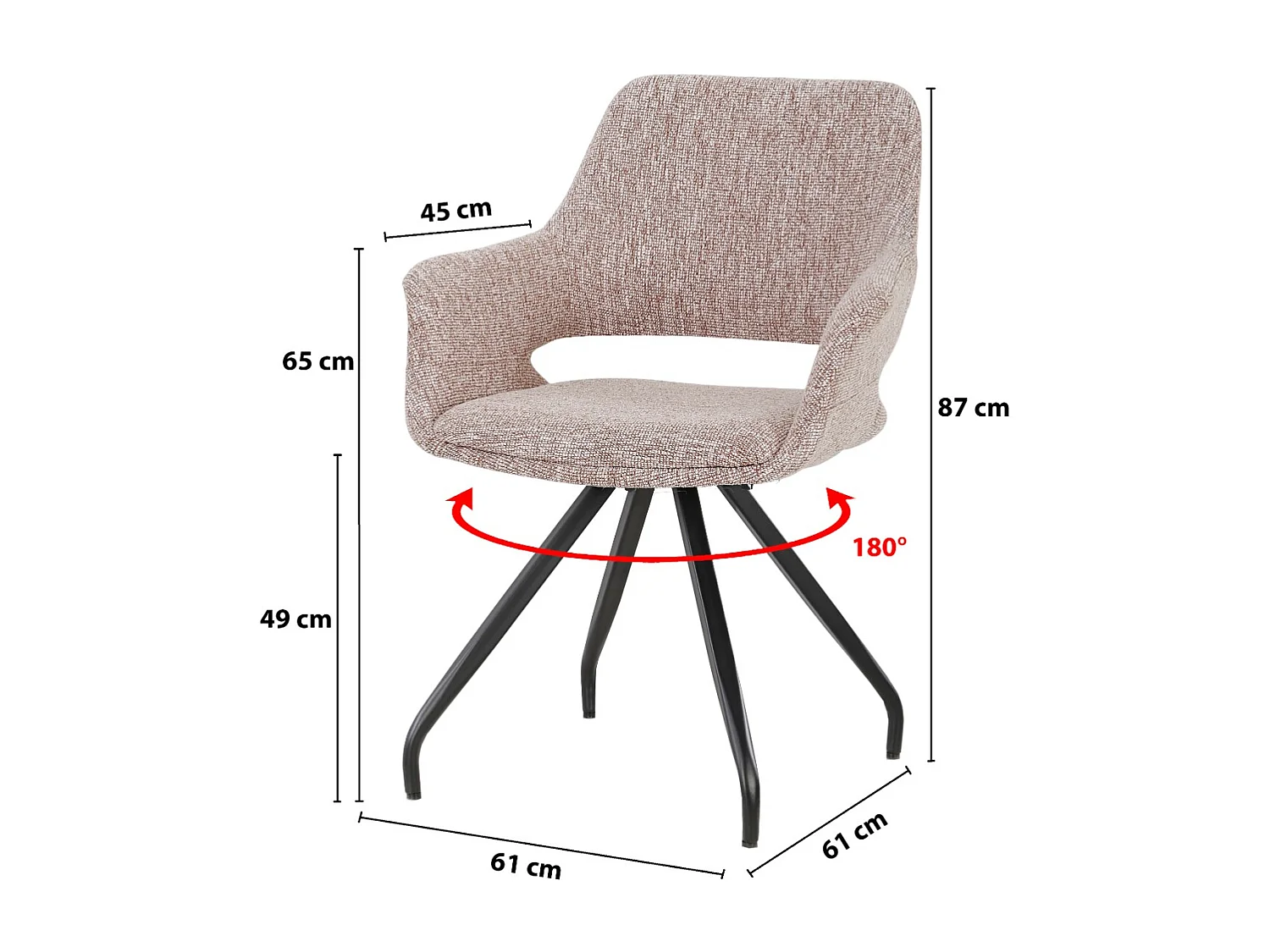 Eetkamerstoel Capp Blossom Lodge Set van 2 - 61x61x88cm