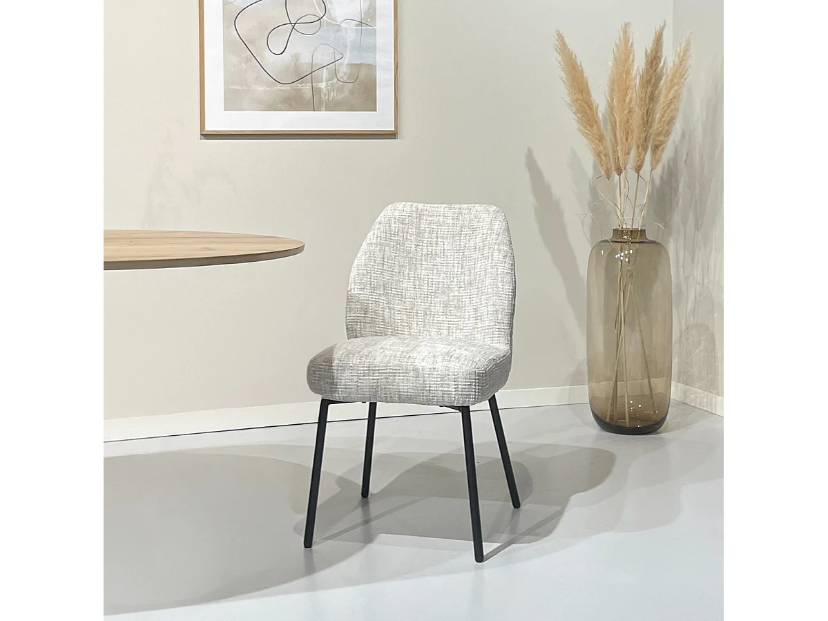 Eetkamerstoel Tess Cream Set van 2 - 63x48x83cm