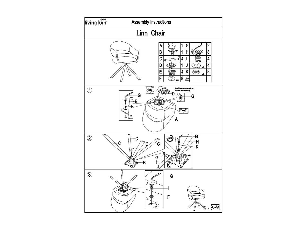 Eetkamerstoel Linn Bisque Oasis Set van 2 - 62x58x85cm