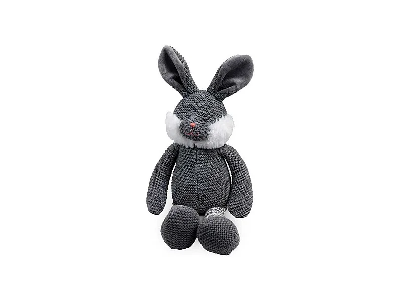 Kuscheltier Hase Dunkelgrau - 15x27x20cm