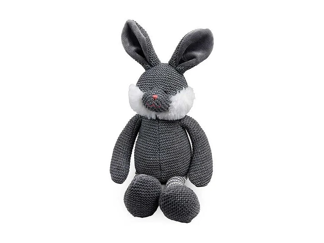 Peluche Lapin Gris Foncé - 15x27x20cm