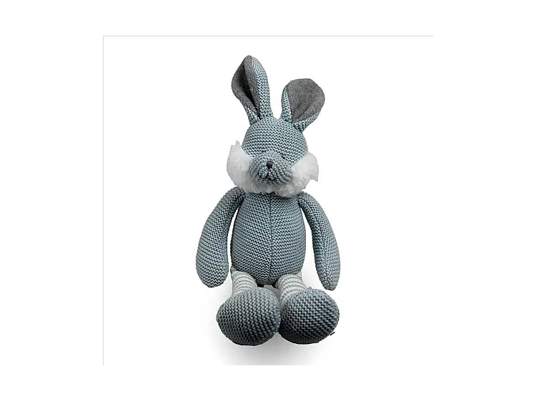 Peluche Lapin Bleu - 15x27x20cm