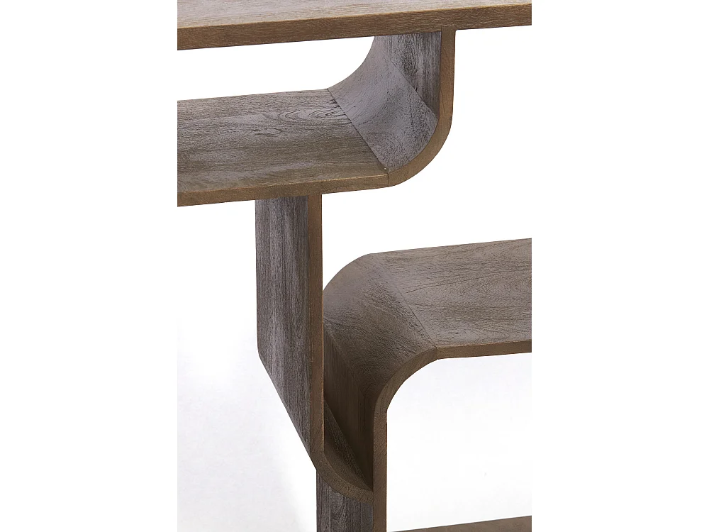 Armoire LABARE - 140x30x82 cm - Gris