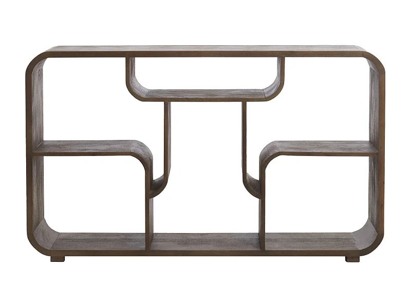 Armoire LABARE - 140x30x82 cm - Gris