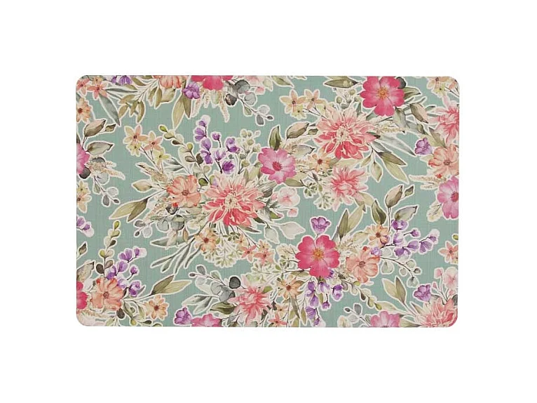 Set de table Fleurs - 43,5x285cm - Bleu Surf