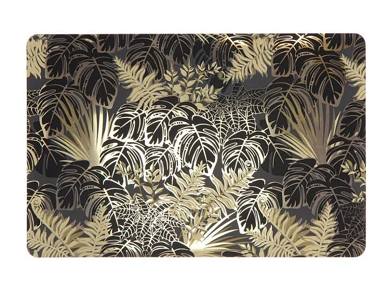 Set de table Feuilles 28,5 x 43,5 cm Motif 1 Noir