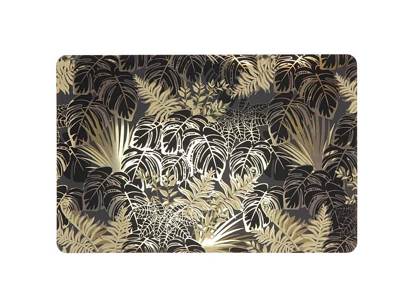 Placemat Leaves 28,5x43,5cm Dessin 1 Black