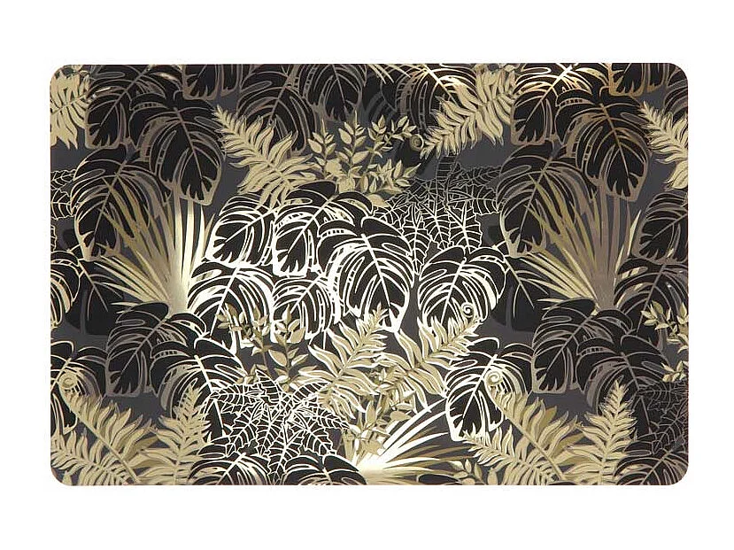 Set de table Feuilles 28,5 x 43,5 cm Motif 1 Noir