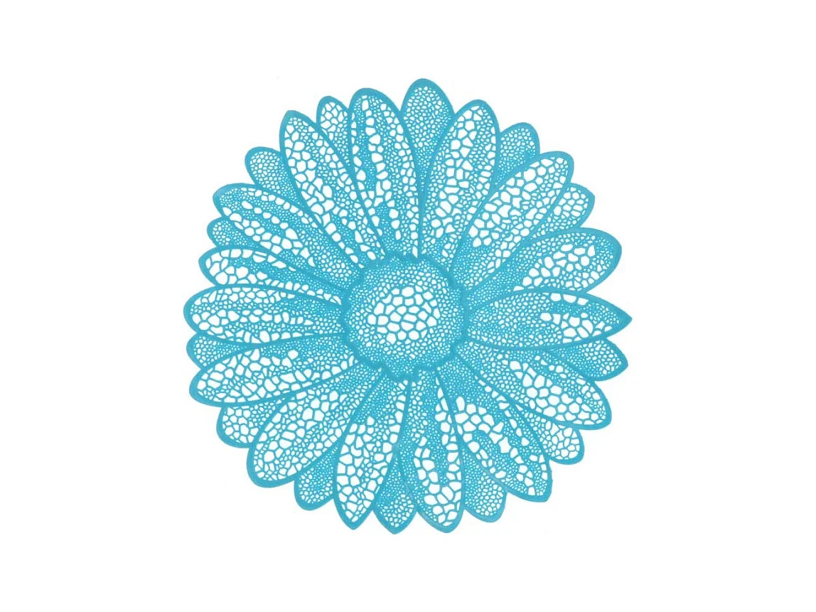 Set de table Fleur 38cm Ø Bleu clair