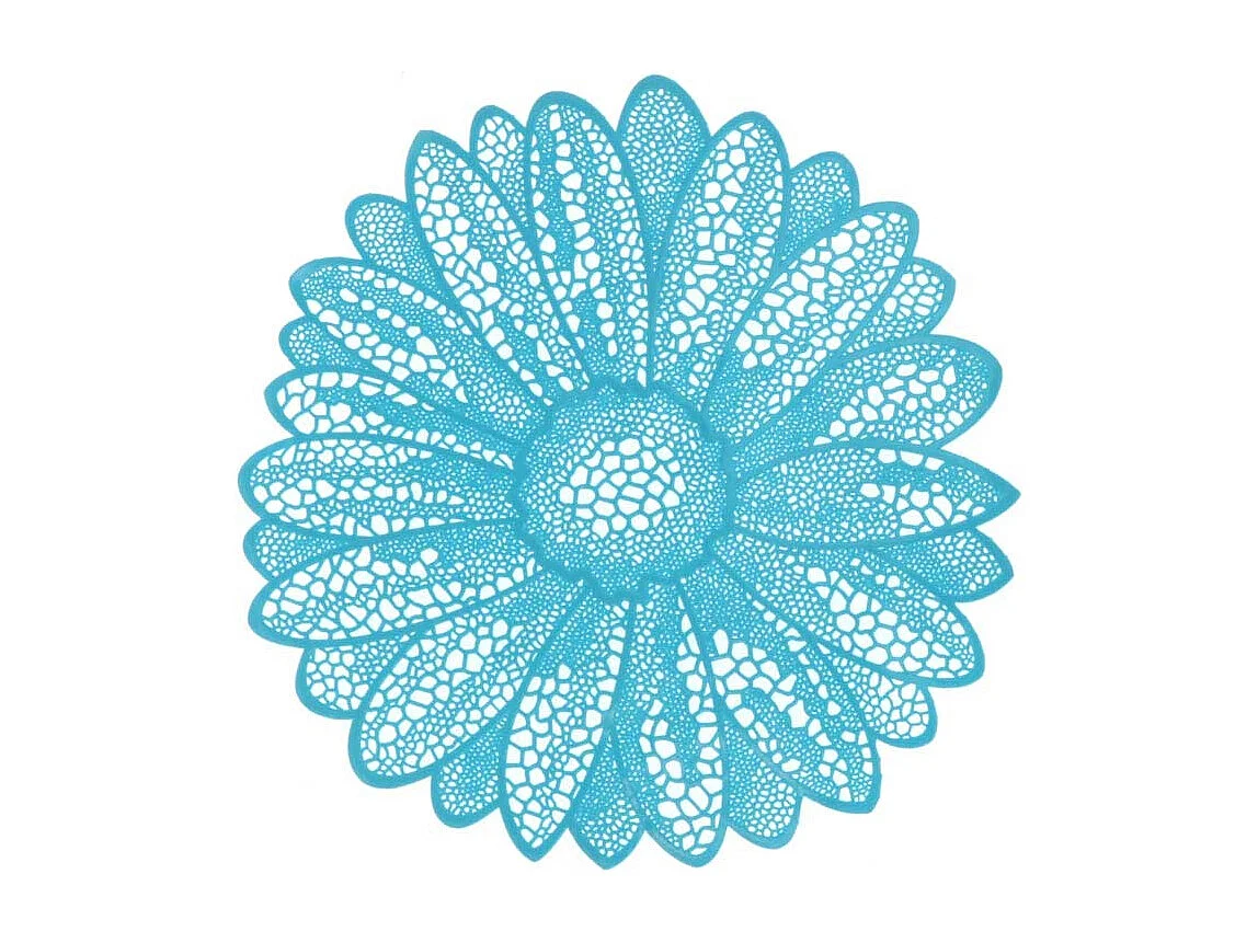 Set de table Fleur 38cm Ø Bleu clair