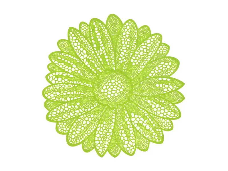 Tischset Blume 38cm Ø Limette