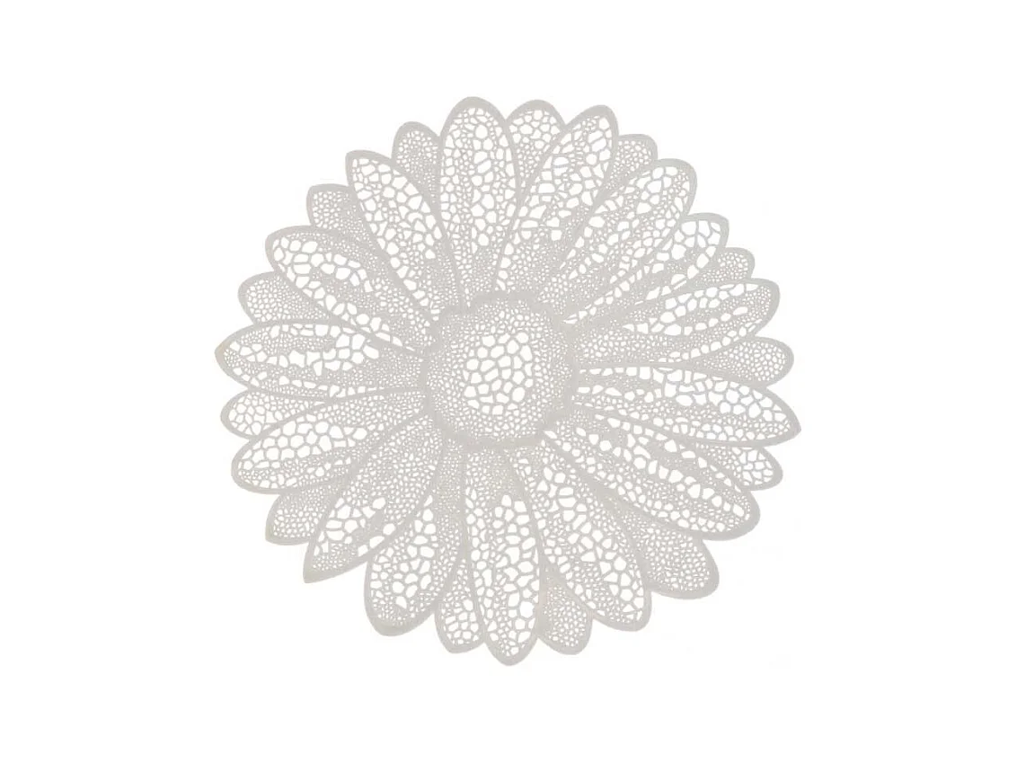 Set de table Fleur 38cm Ø Blanc