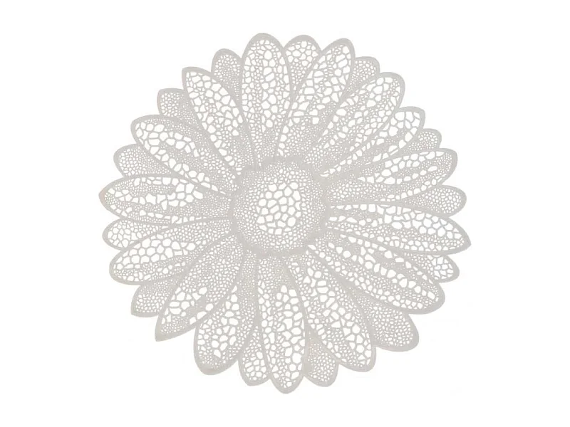 Set de table Fleur 38cm Ø Blanc
