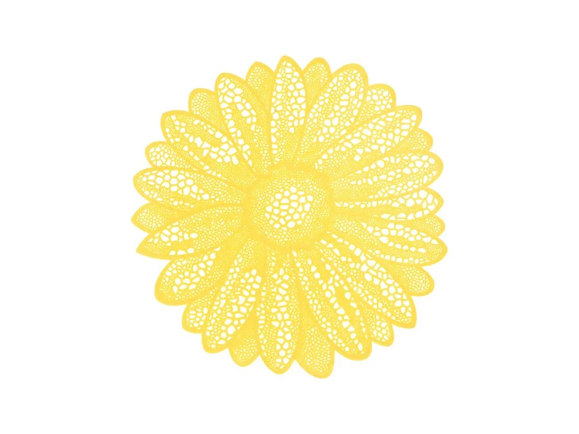 Set de table Fleur 38cm Ø Jaune
