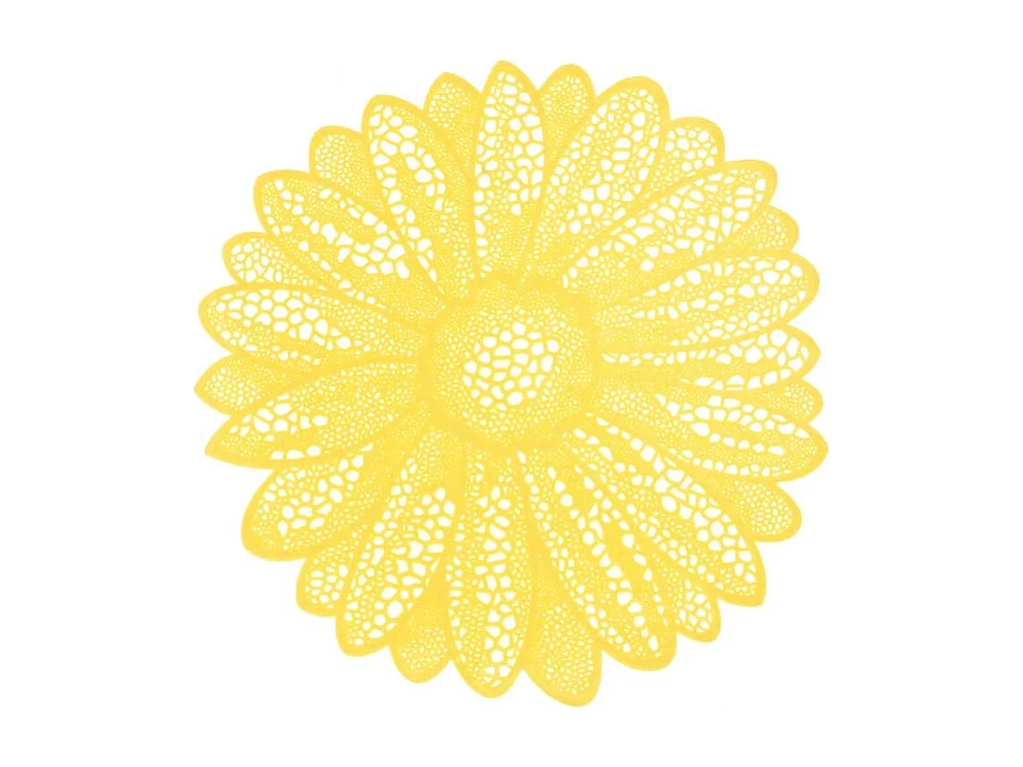 Set de table Fleur 38cm Ø Jaune