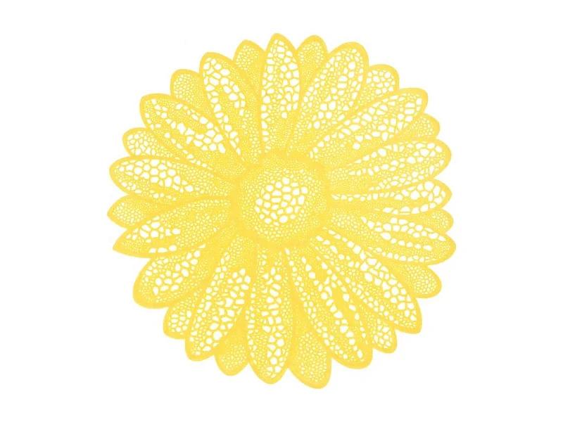 Set de table Fleur 38cm Ø Jaune
