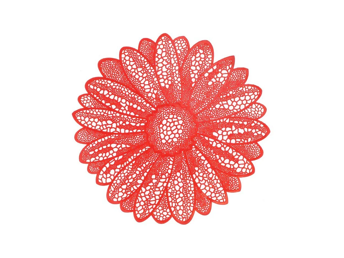 Set de table Fleur 38cm Ø Rouge