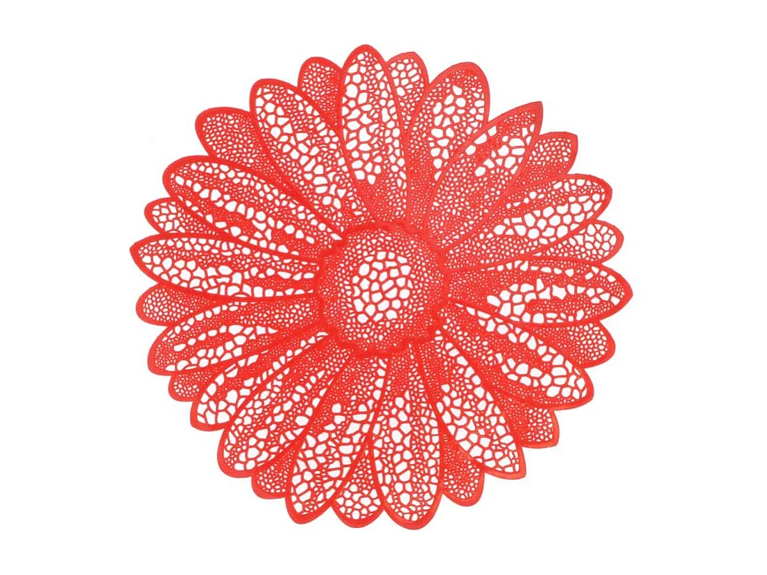Set de table Fleur 38cm Ø Rouge