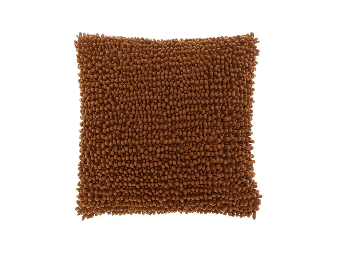 Funda de cojín Bo - 45x45cm - piel marrón