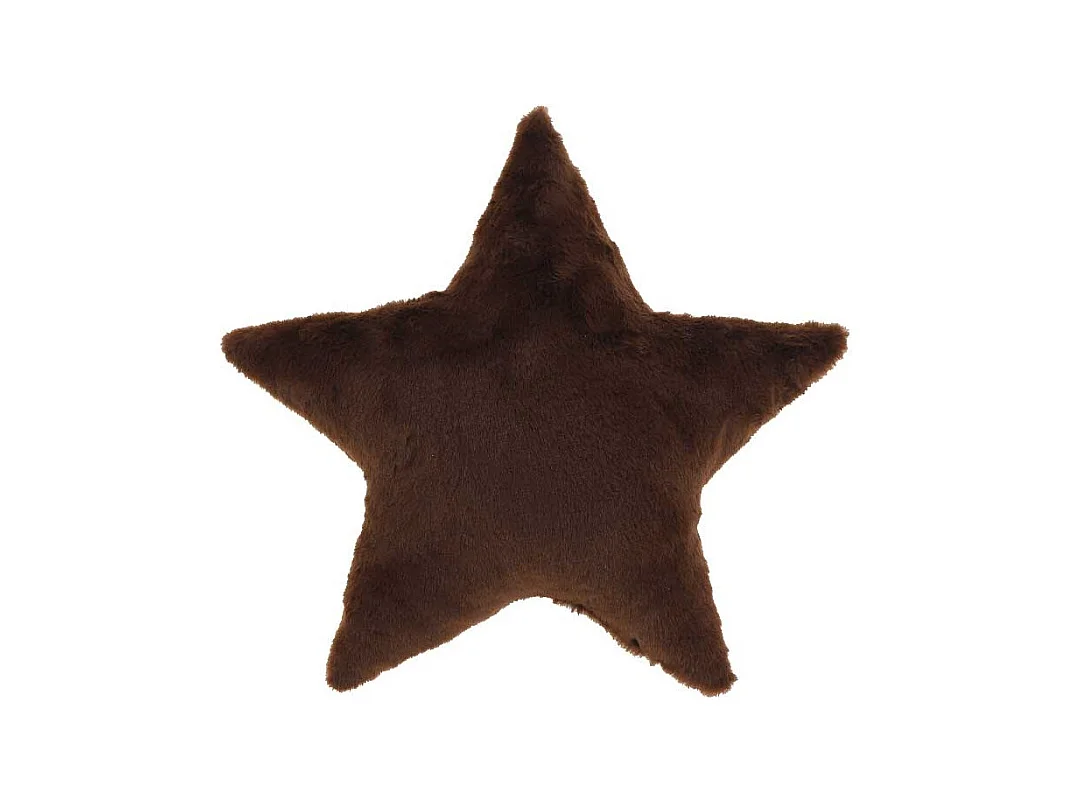 Coussin Étoile - 44x44cm - Marron