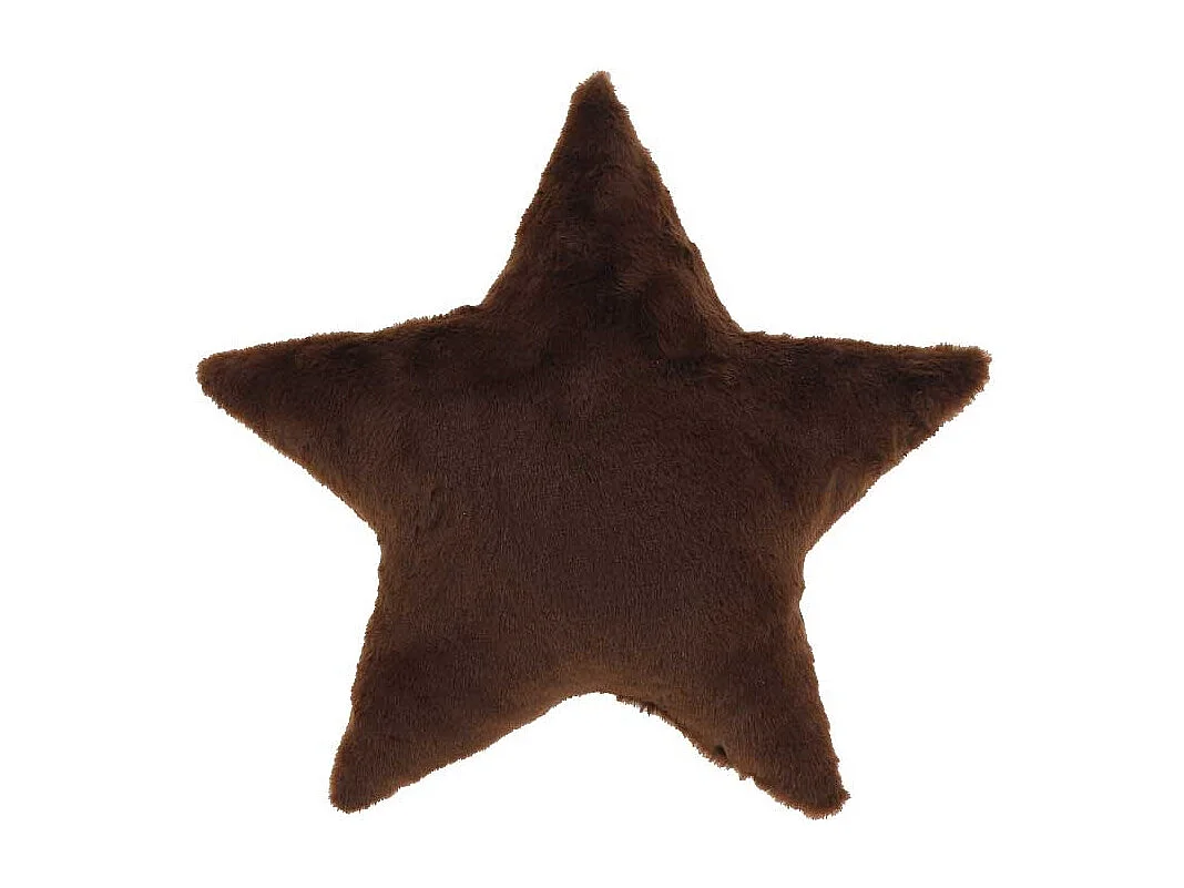 Coussin Étoile - 44x44cm - Marron