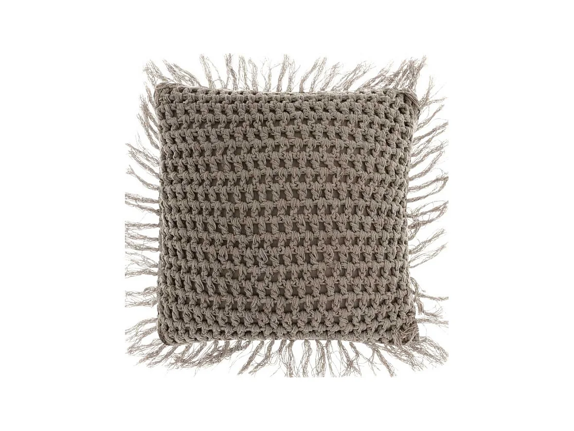 Coussin Tufo 45x45cm Château Gris