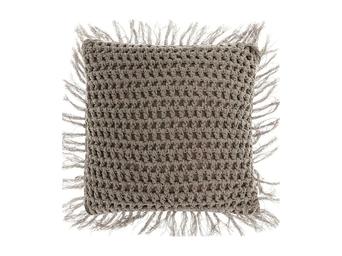 Coussin Tufo 45x45cm Château Gris
