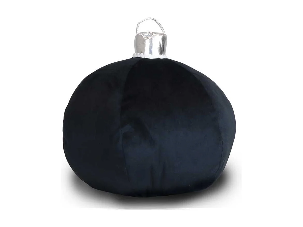 Coussin Boule de Noël 40cm Ø Noir