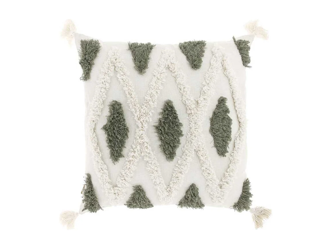 Coussin Alys - 45x45cm - vert thé