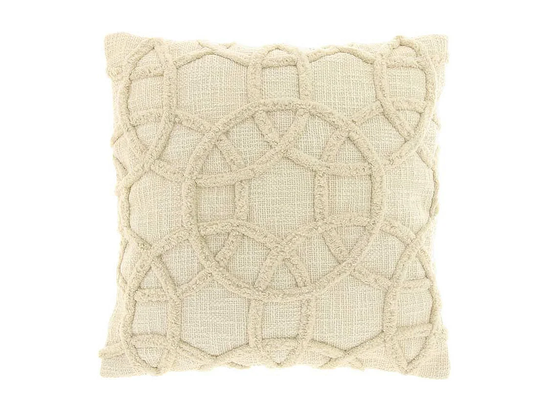 Coussin Everon - 45x45cm - blanc tourterelle