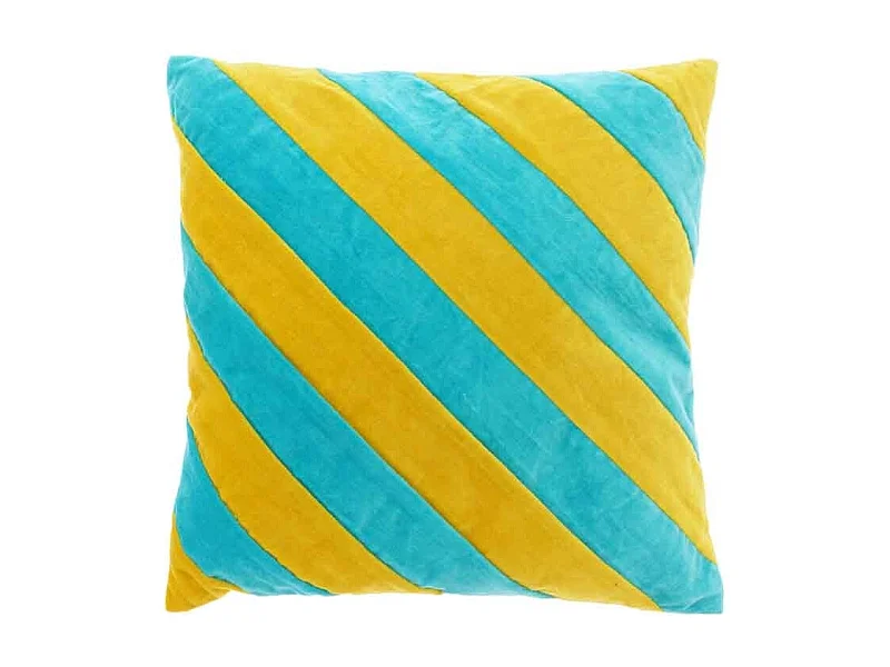 Cojín decorativo Zoya Amarillo/Azul - 45x45cm