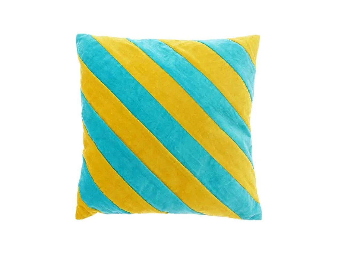 Coussin décoratif Zoya Jaune/Bleu -45x45cm