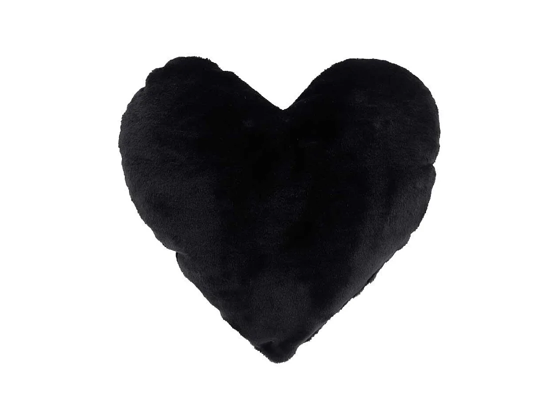 Coussin coeur - 45x35cm - noir