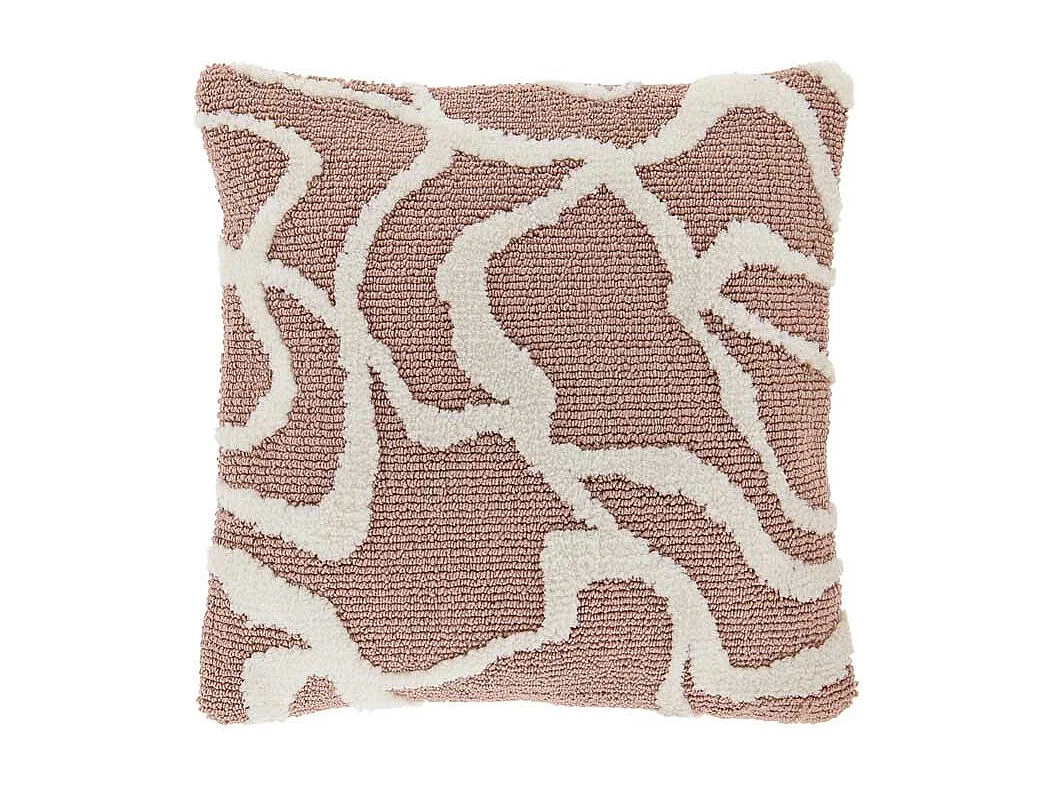 Coussin décoratif Nanou vieux rose -45x45cm