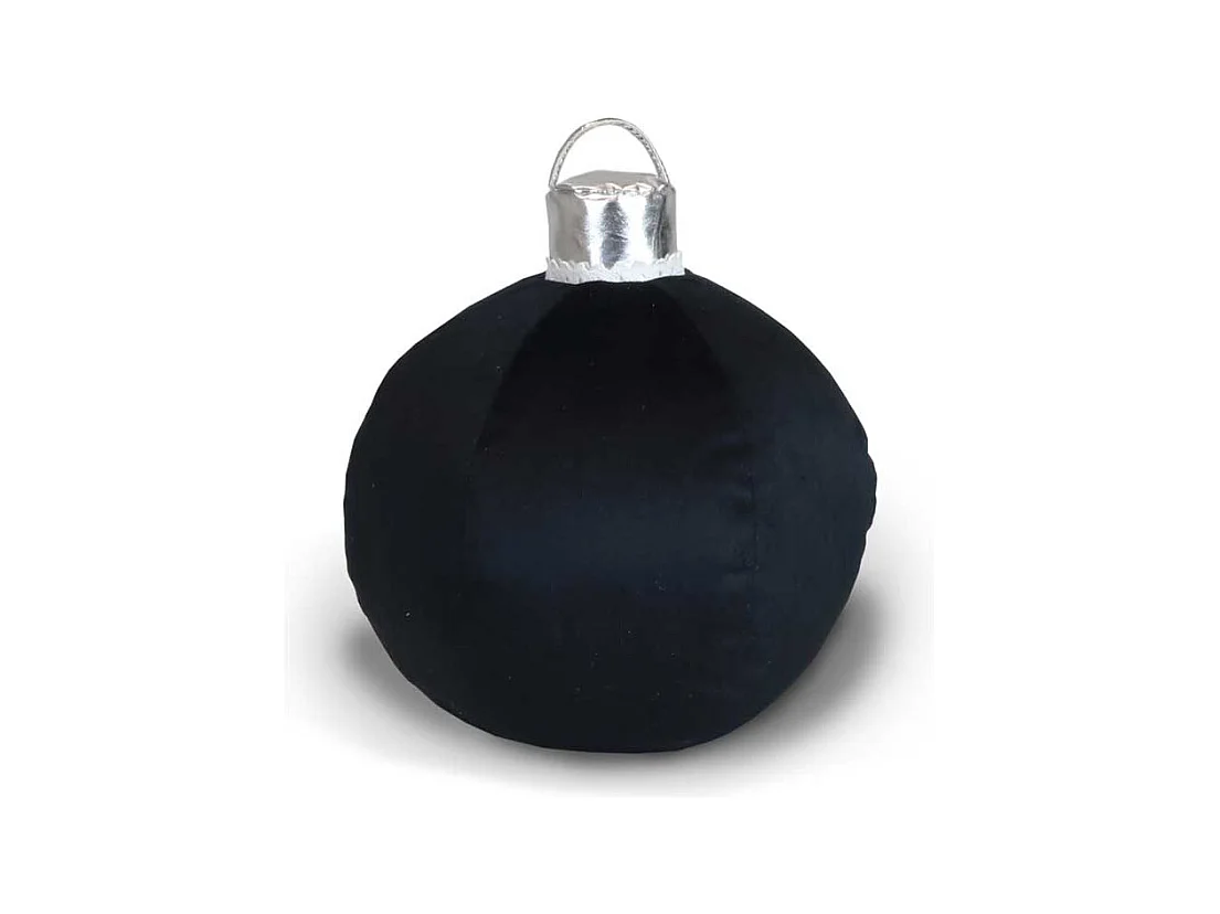 Coussin Boule de Noël 25cm Ø Noir