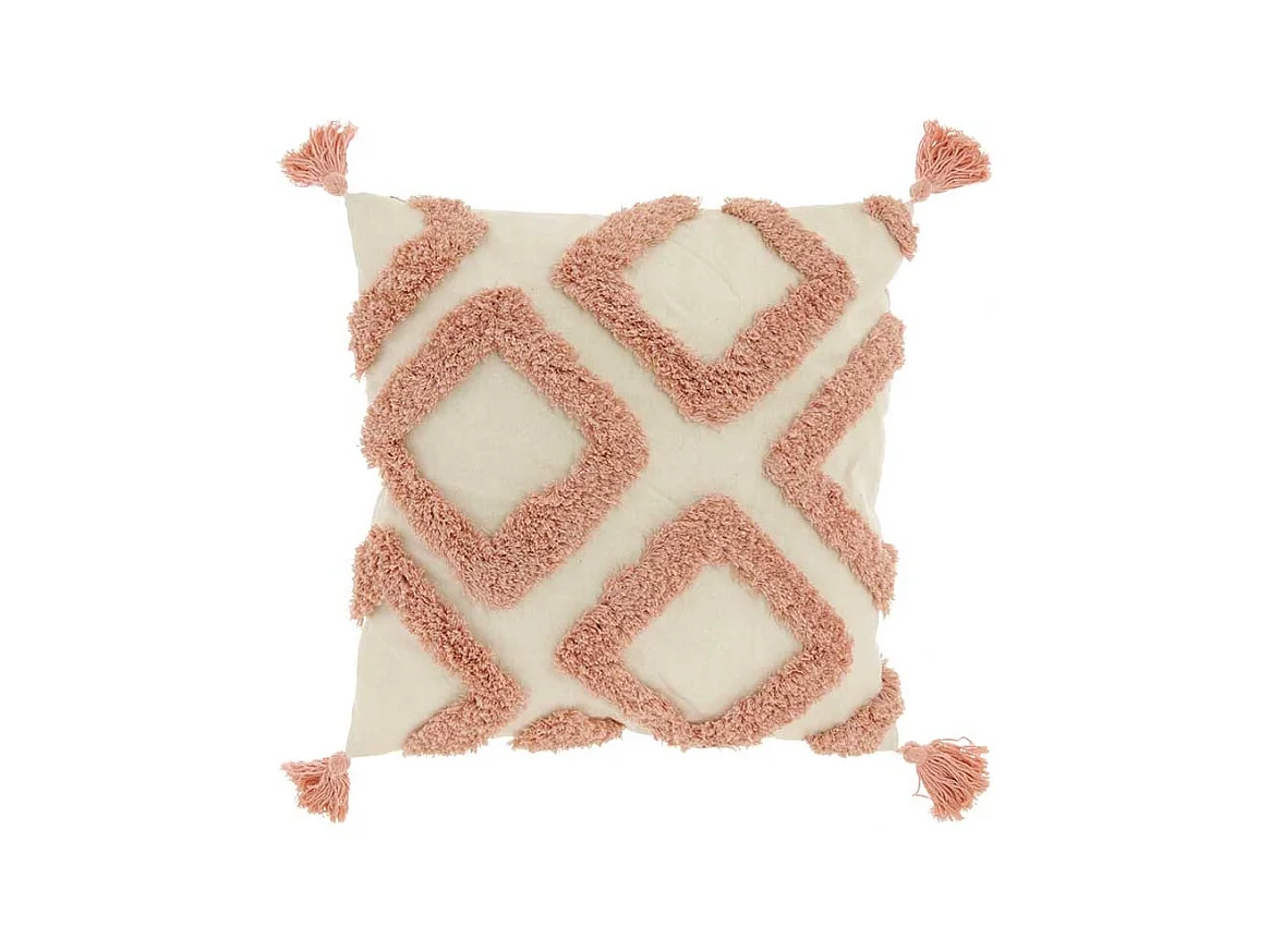 Coussin Cruz - 45x45cm - vieux rose