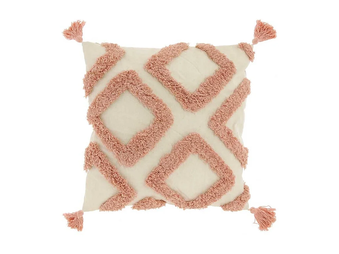 Coussin Cruz - 45x45cm - vieux rose