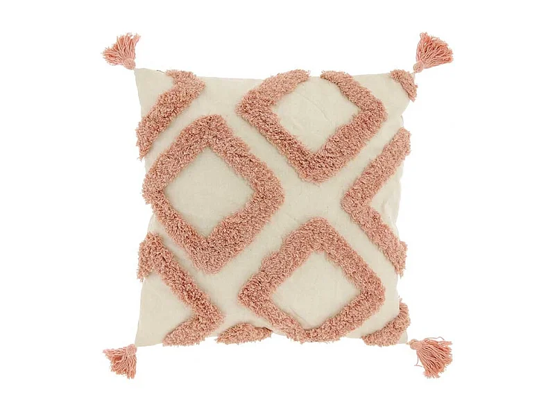 Coussin Cruz - 45x45cm - vieux rose