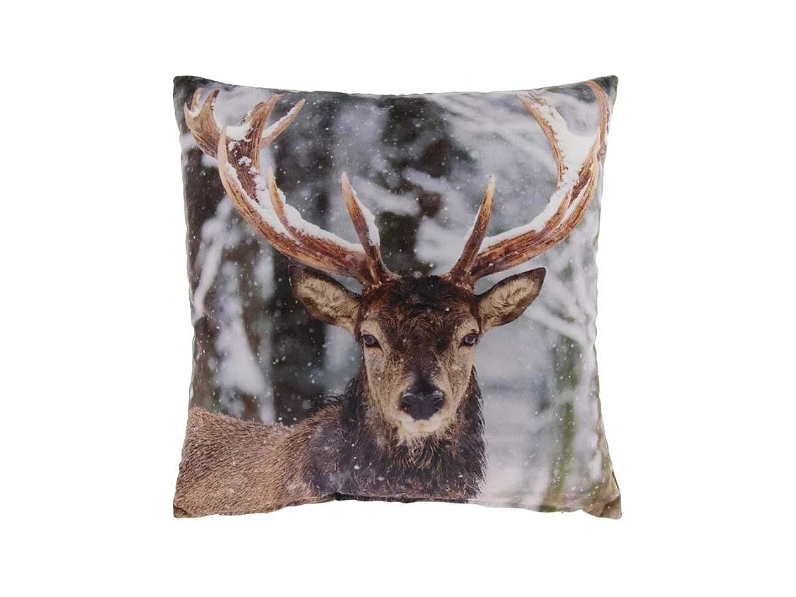 Coussin décoratif imprimé renne motif 3 - 45x45cm