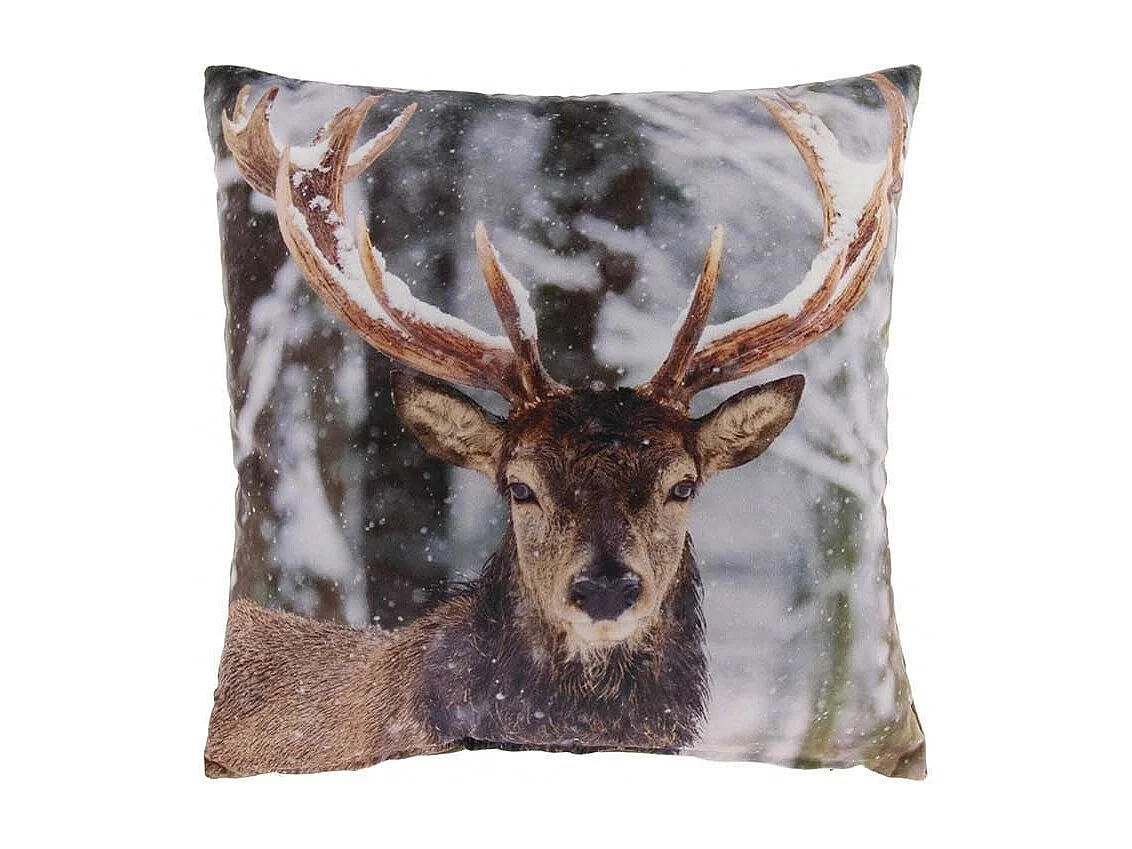 Coussin décoratif imprimé renne motif 3 - 45x45cm