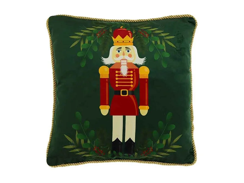 Coussin décoratif Casse-Noisette Vert Foncé - 45x45cm