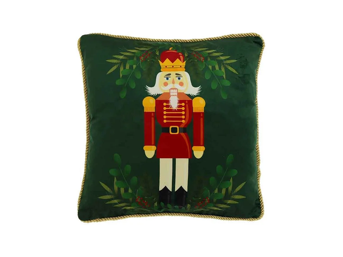 Coussin décoratif Casse-Noisette Vert Foncé - 45x45cm