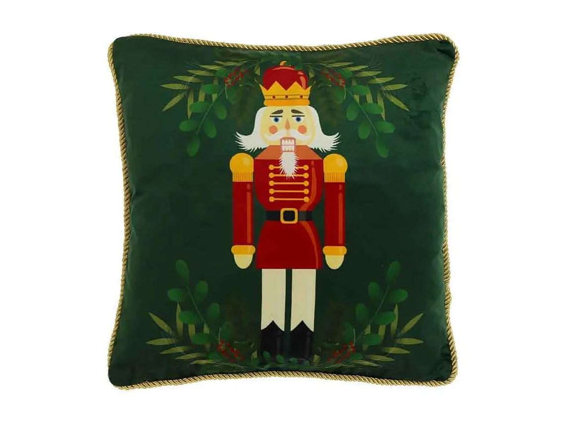 Coussin décoratif Casse-Noisette Vert Foncé - 45x45cm