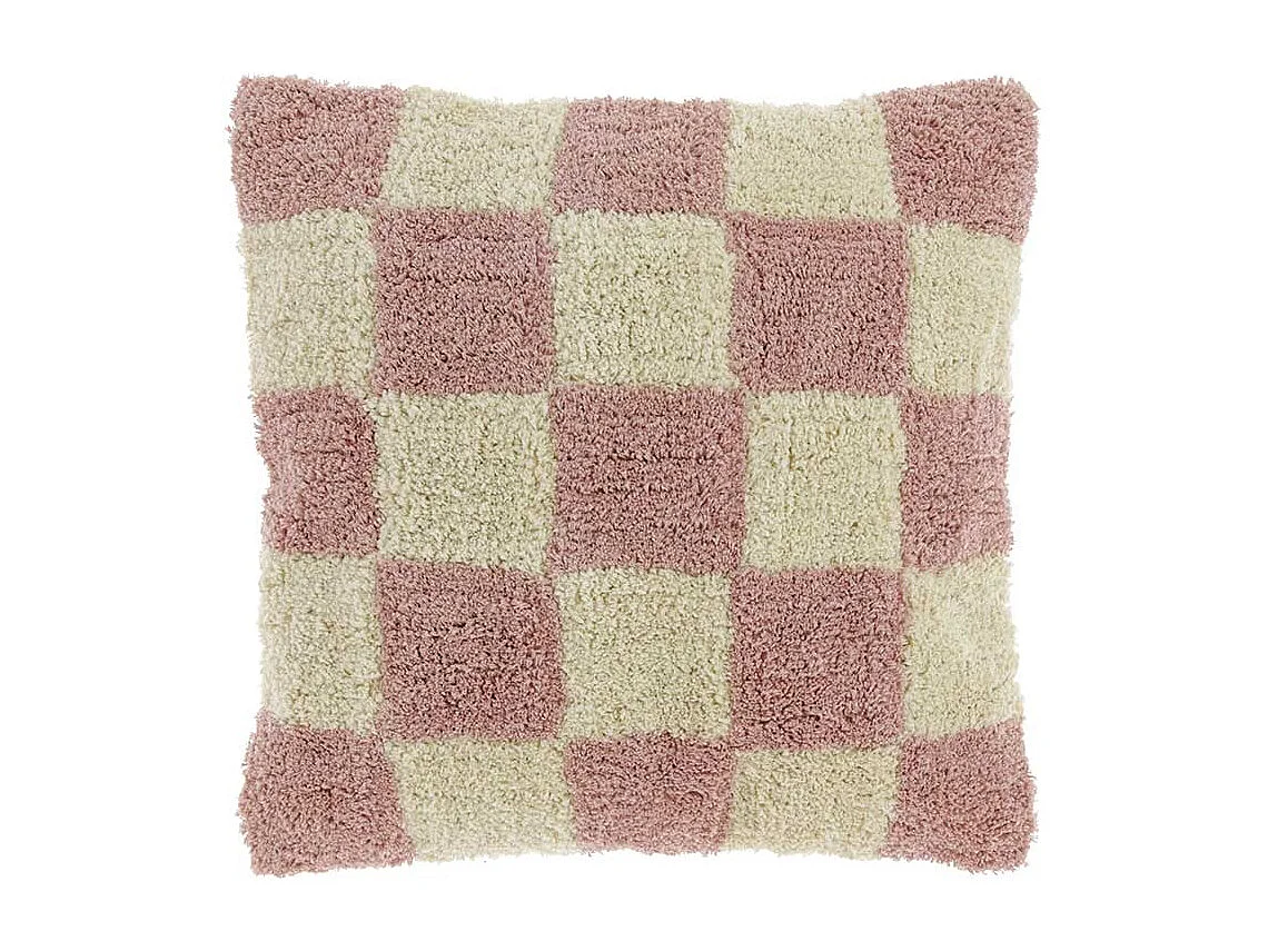 Coussin décoratif Ziva vieux rose - 45x45cm