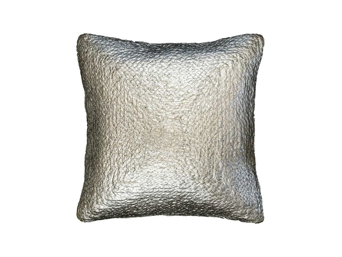 Coussin Métallique - 45x45cm - Argent