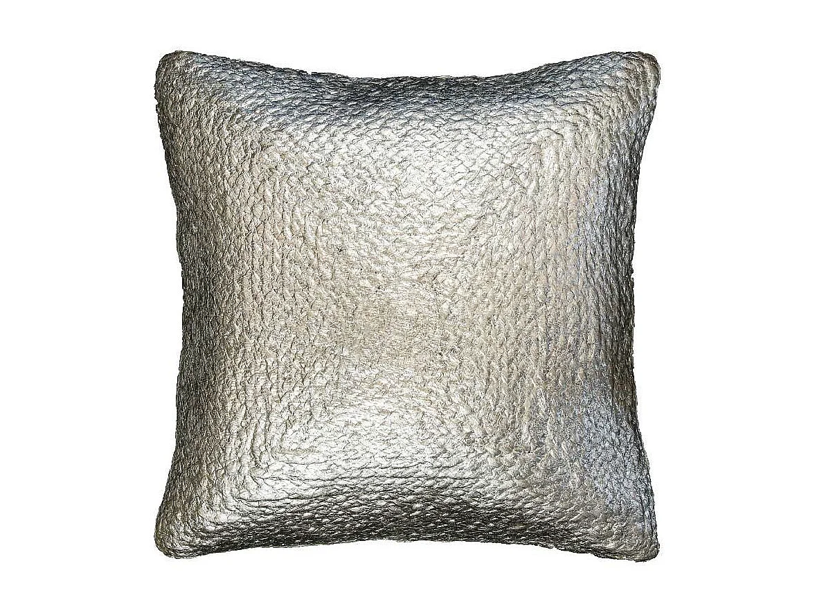 Coussin Métallique - 45x45cm - Argent