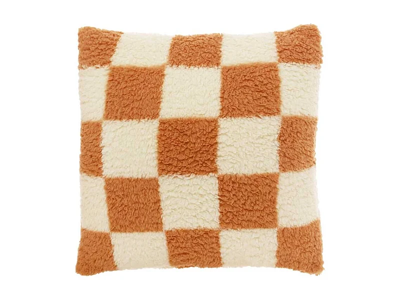 Sierkussen Check Dove White / Sandstone -53x53cm