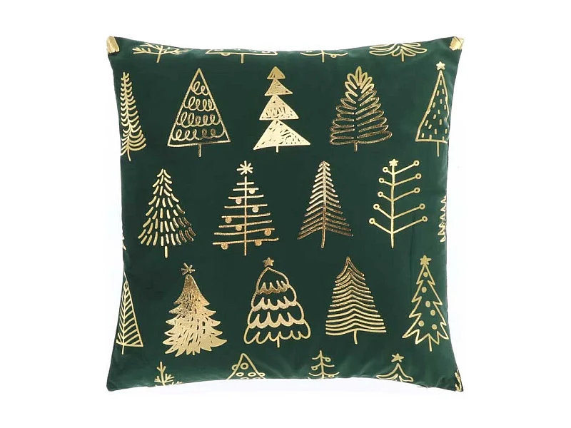Coussin Sapin de Noël 45x45cm Vert Foncé